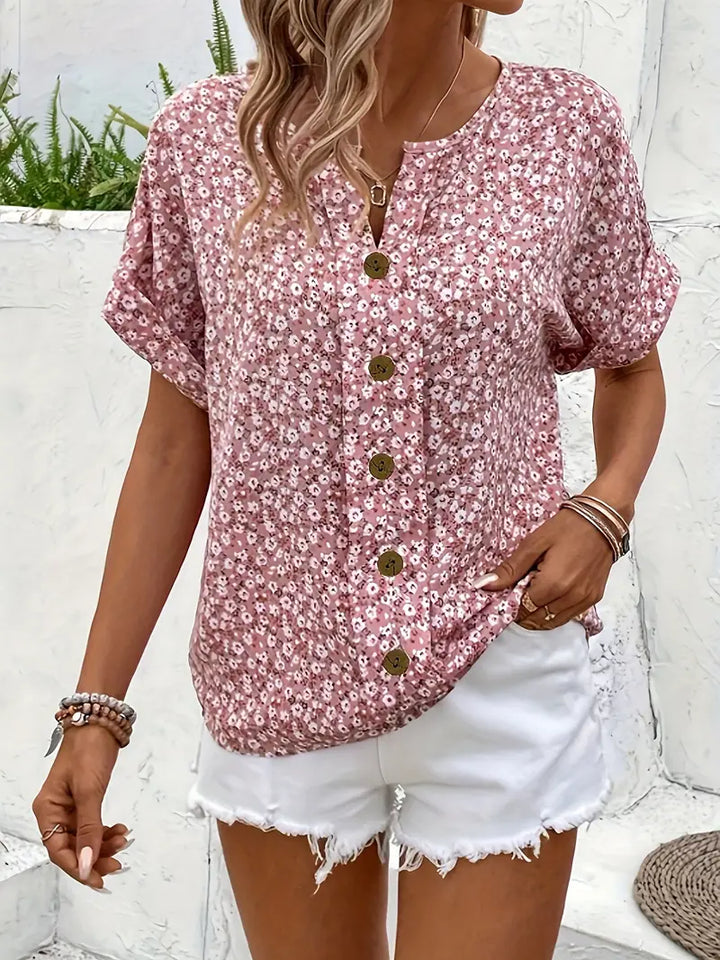 Soleil™ Chic Floral Blouse