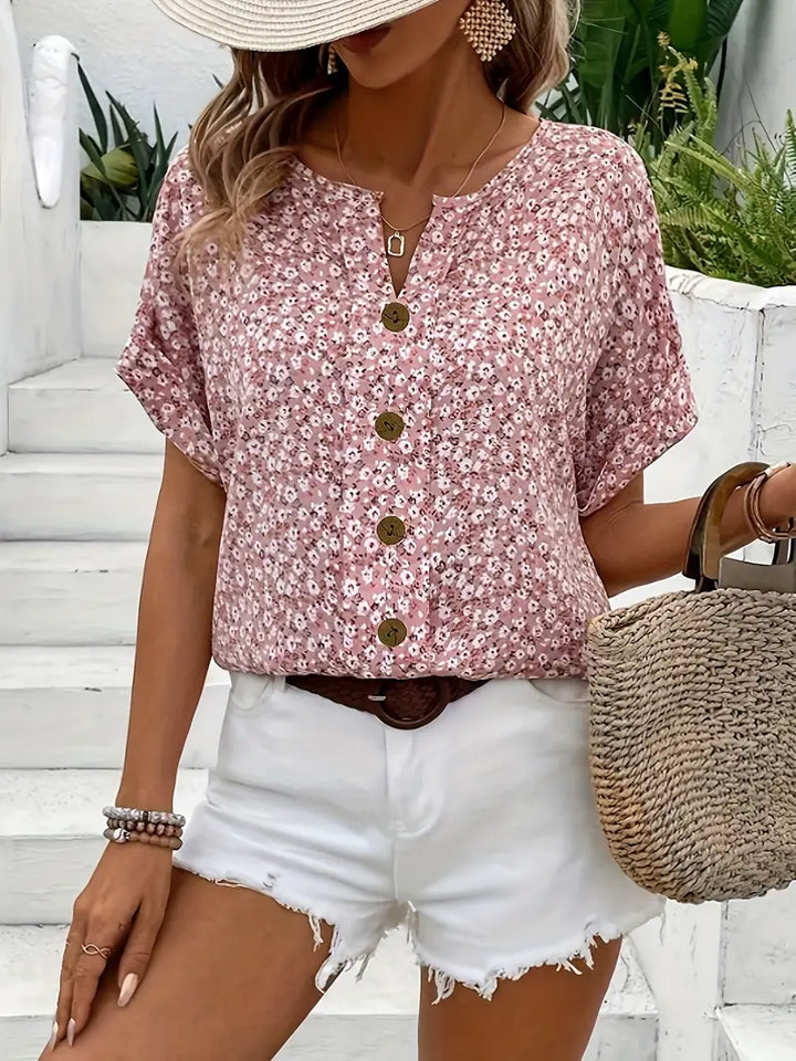 Soleil™ Chic Floral Blouse