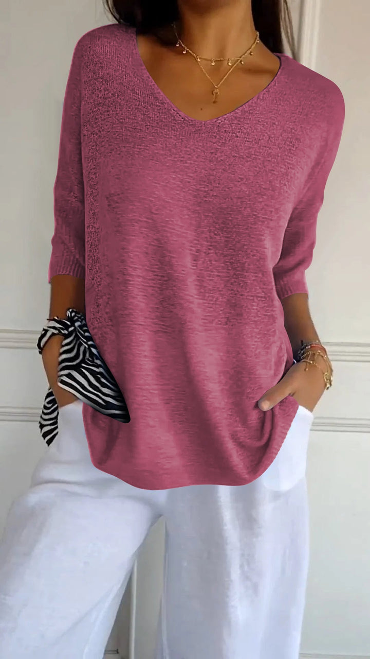 Laura™ V-Neck Light Knit Sweater