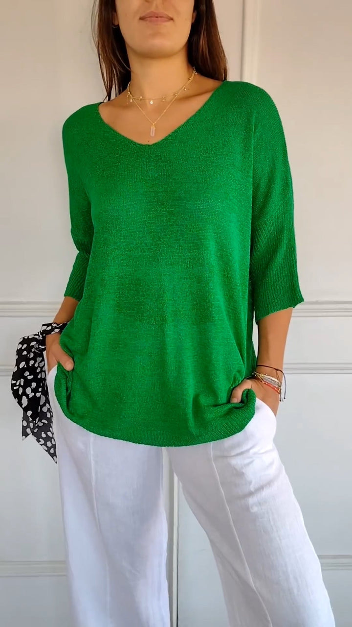 Laura™ V-Neck Light Knit Sweater