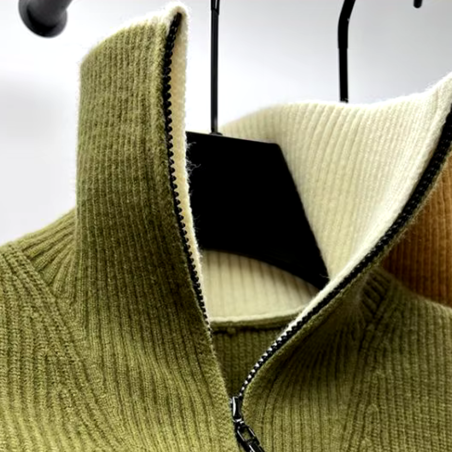 Milton™  High Neck Quarter Zip Sweater