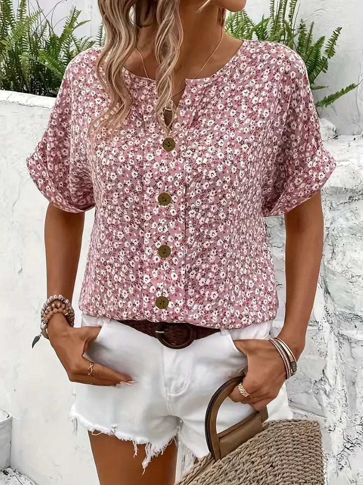 Soleil™ Chic Floral Blouse