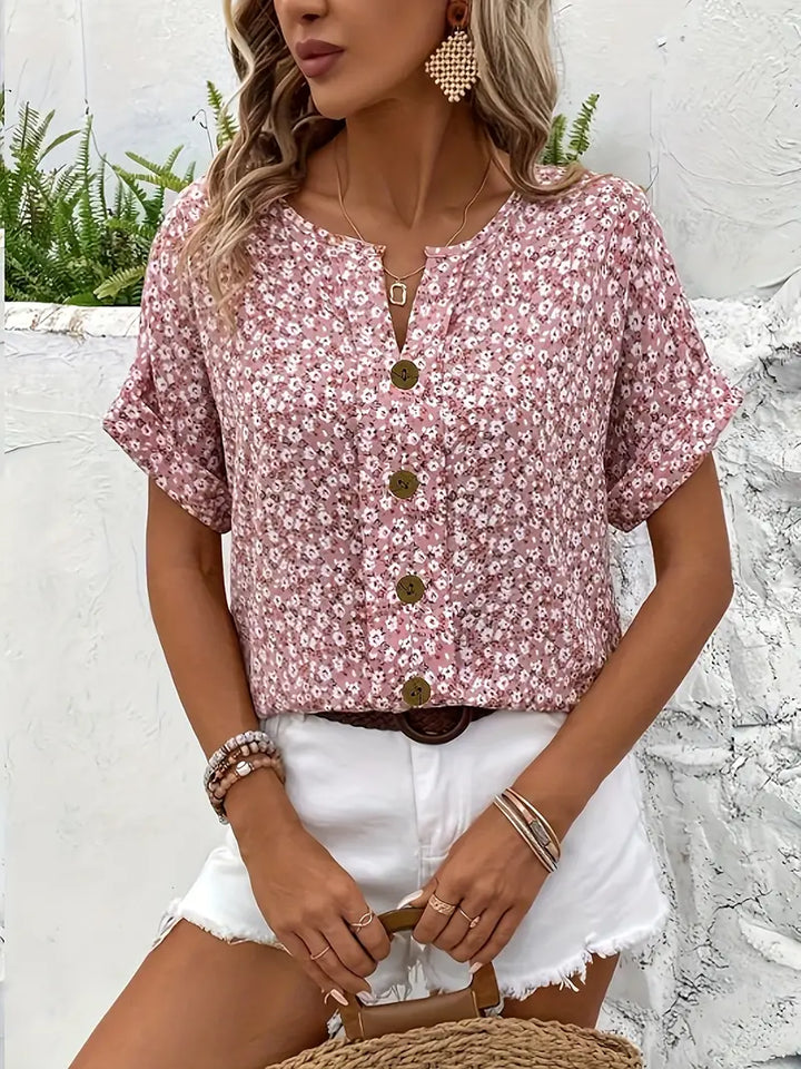 Soleil™ Chic Floral Blouse
