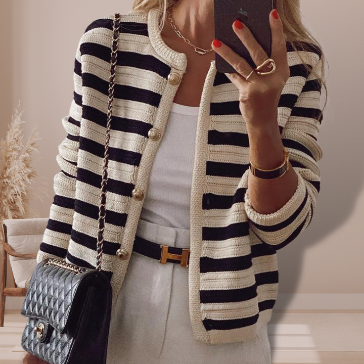 Clara™ - Striped Cardigan