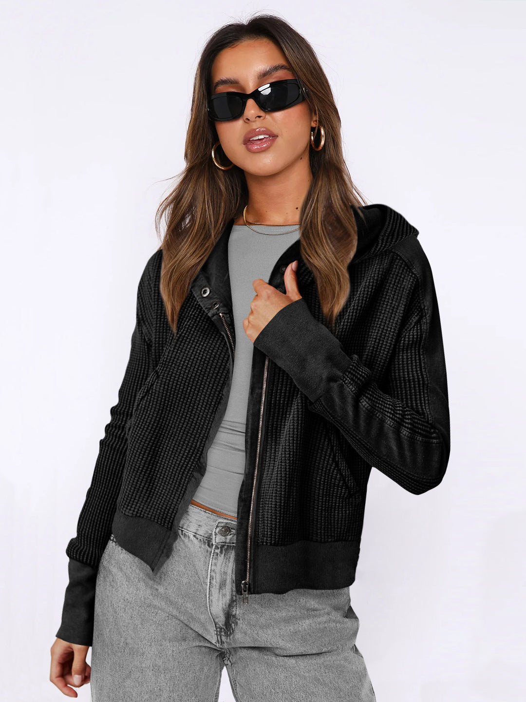 Nellie™ Stylish Cropped Hoodie