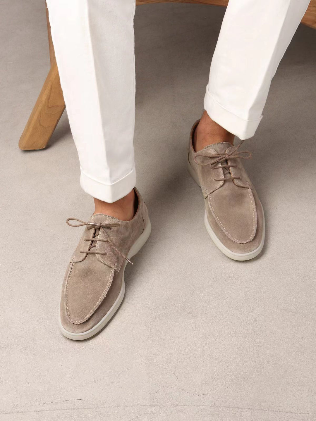 Oliver™ Suede Lace-Up Moccasins