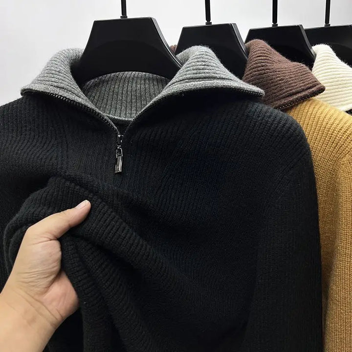 Milton™  High Neck Quarter Zip Sweater