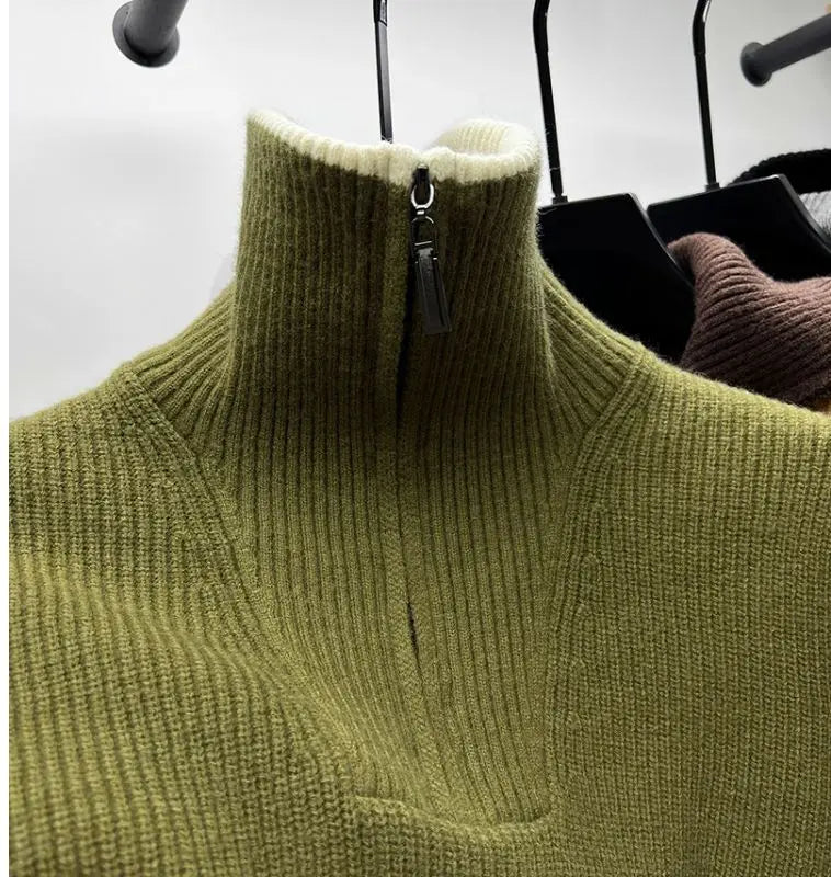 Milton™  High Neck Quarter Zip Sweater