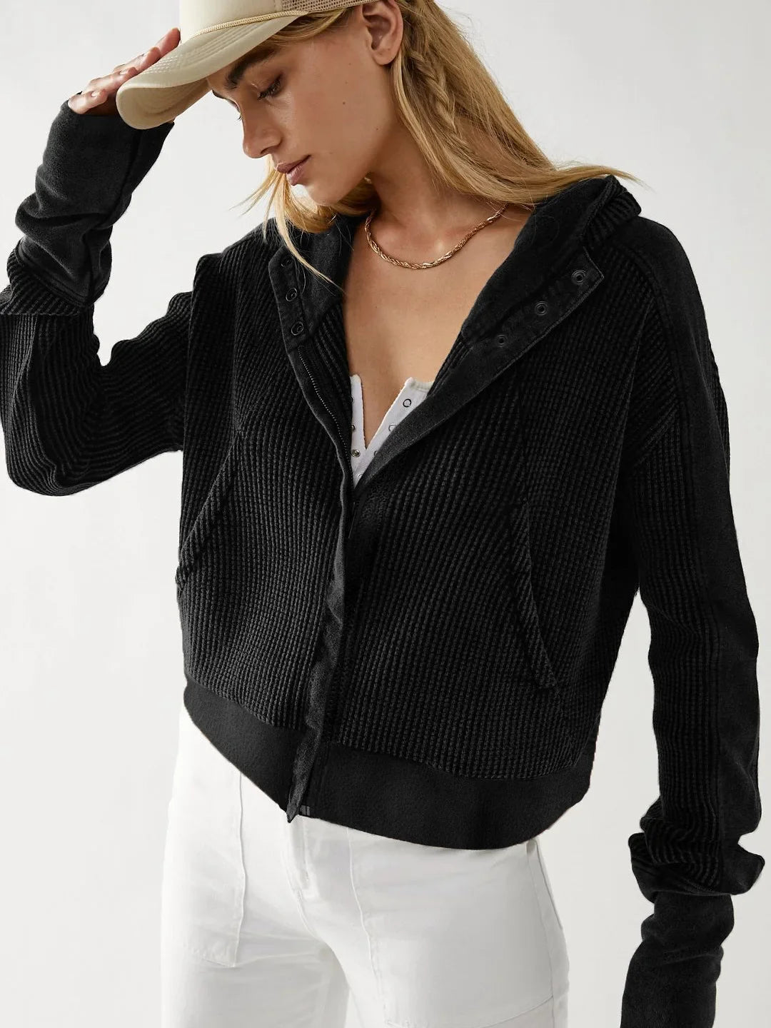 Nellie™ Stylish Cropped Hoodie