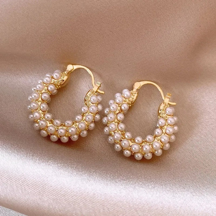 Leticia™ Pearl Hoop Earrings