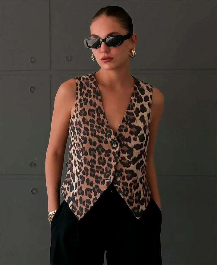 Ina™ Leopard Print Vest