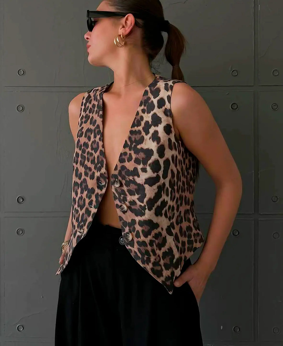 Ina™ Leopard Print Vest