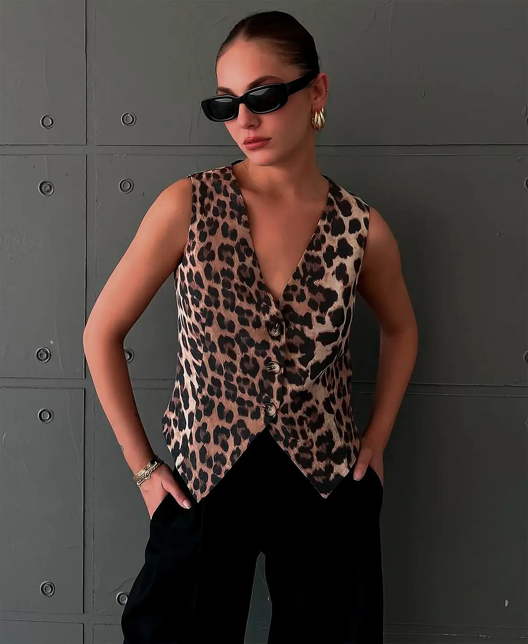 Ina™ Leopard Print Vest