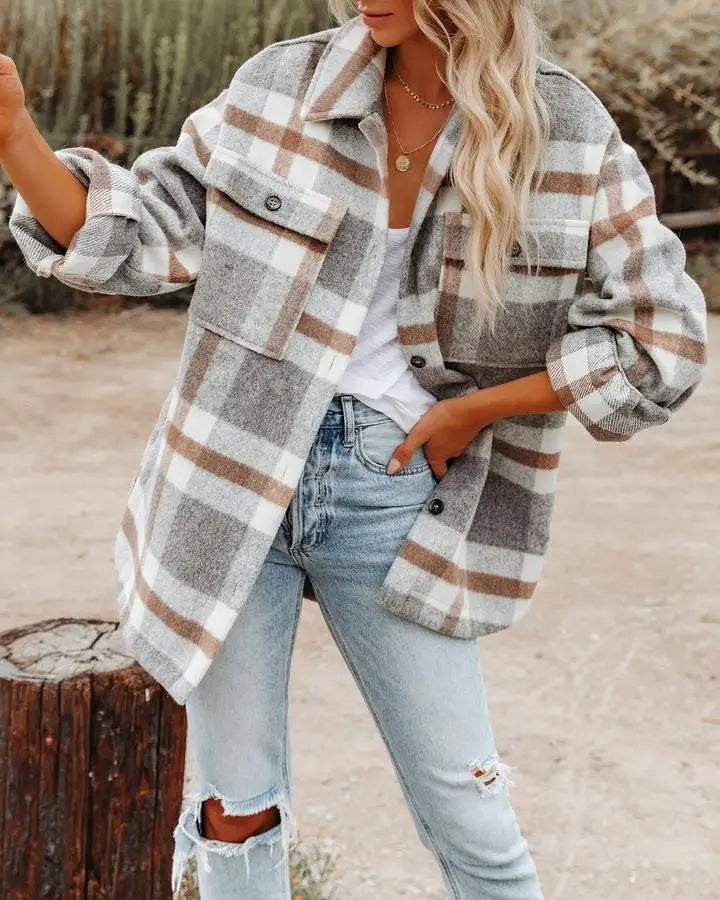 Ayanda™ Trendy Plaid Shirt