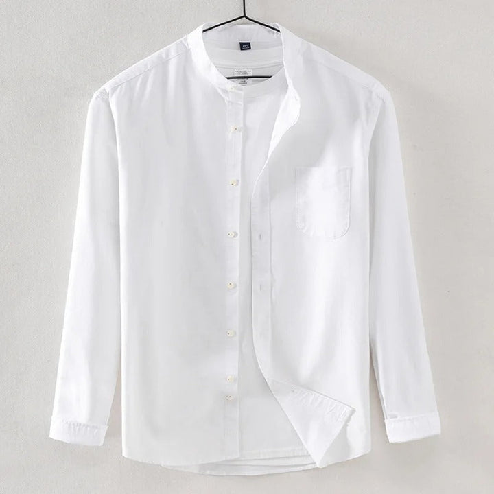 Preston™ Men's Pure Cotton Stand Collar Shirt